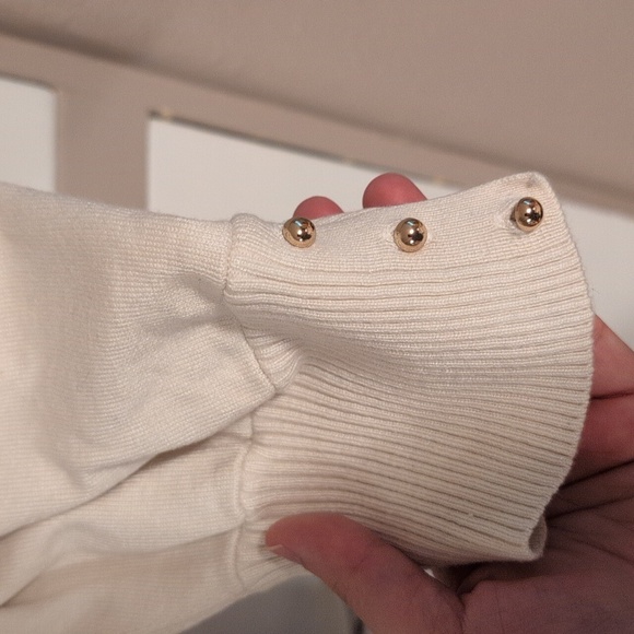 ba&sh Ivory Ribbed Knit Sweater - Picture 5 of 7